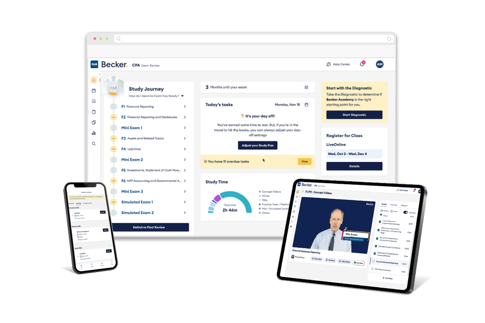 CPA Exam Review Course Advantage Package | Becker