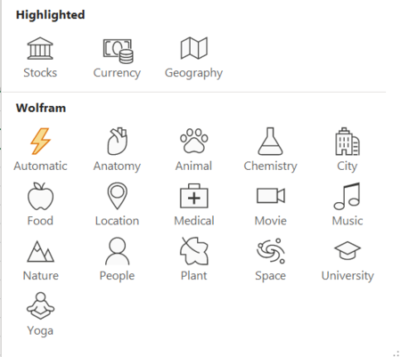 New data types in Microsoft Excel