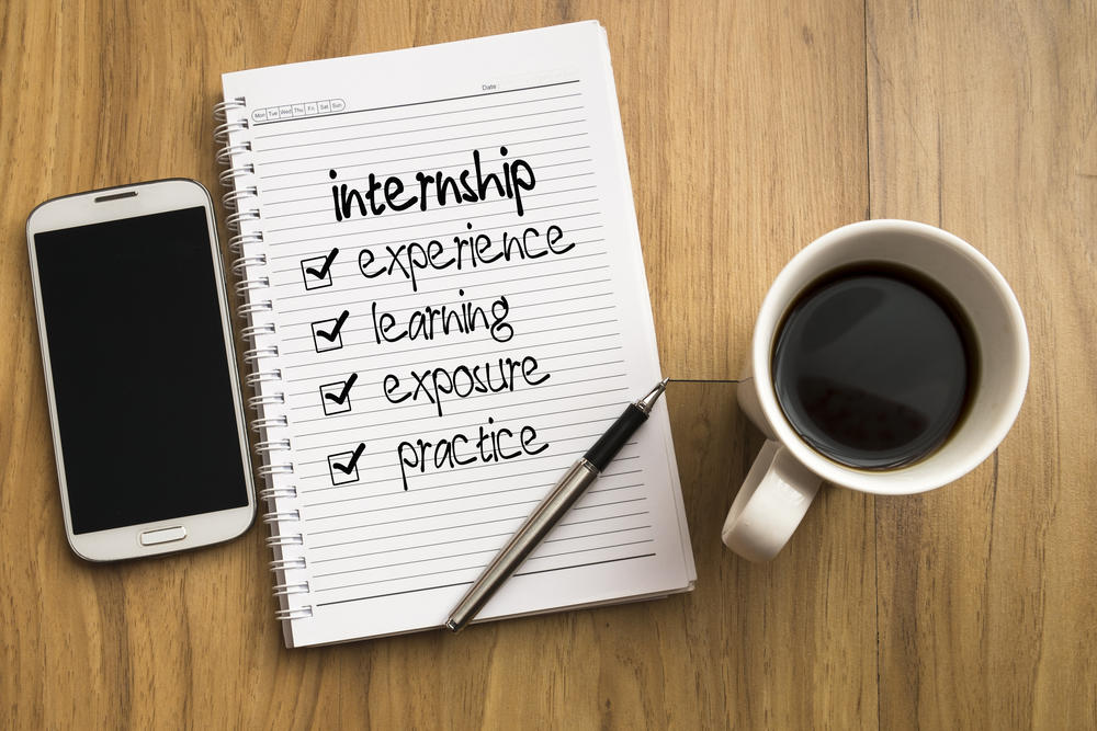 Internship benefits, business/education conceptual