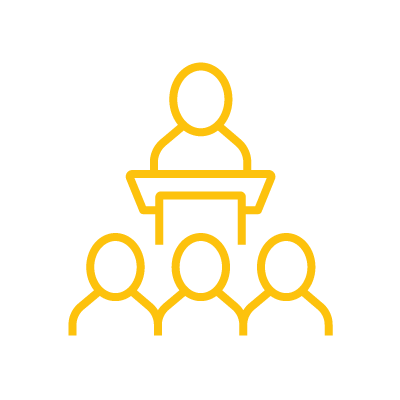 people at a presentation icon