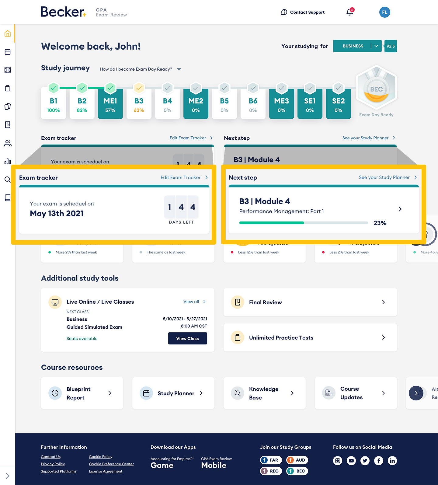 4 - BEC in progress tracker