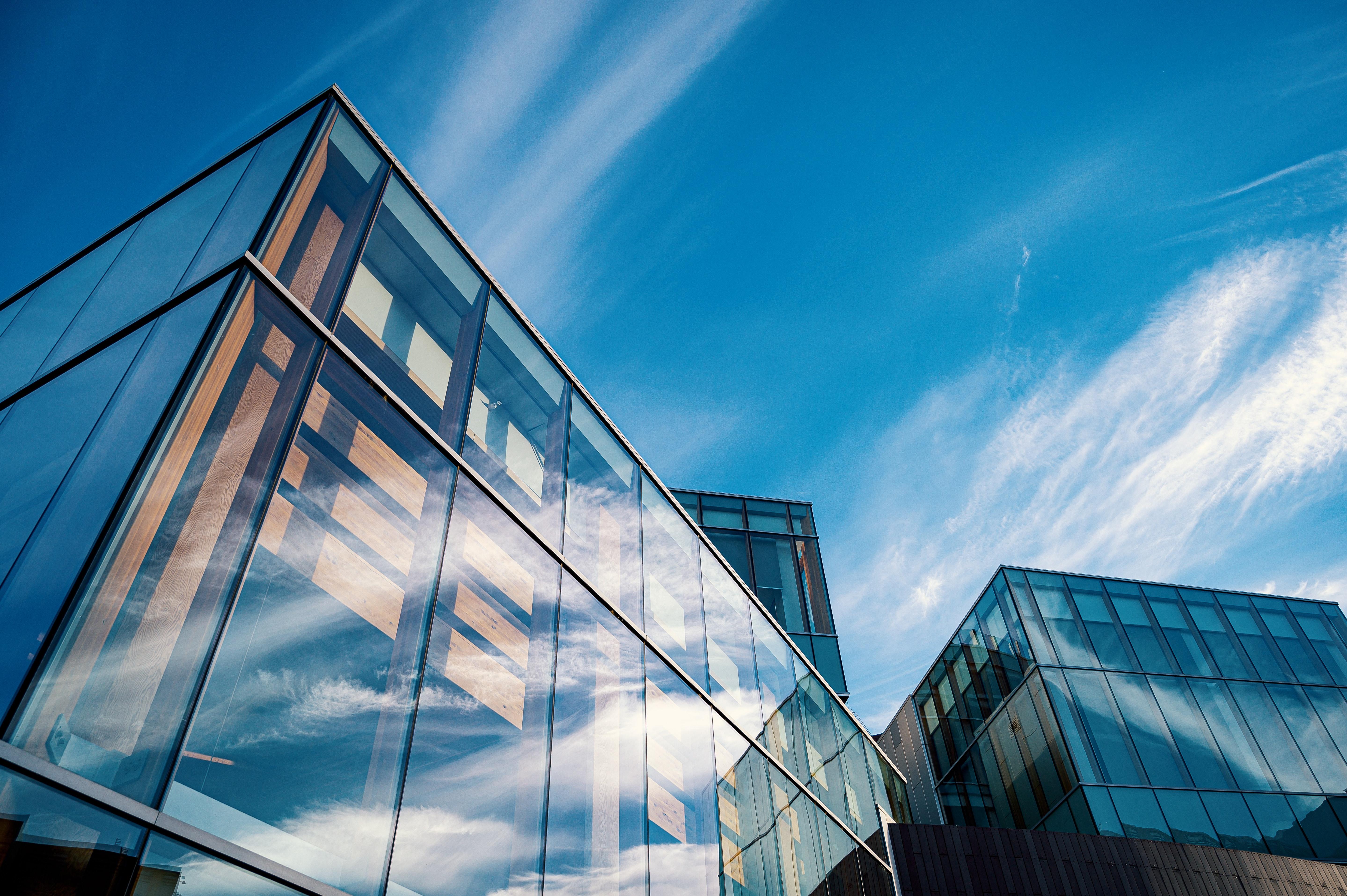 Image of two business buildings