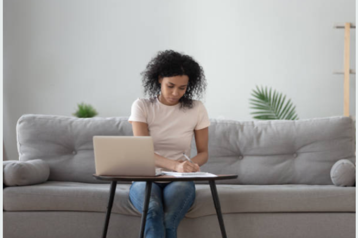 Woman studying