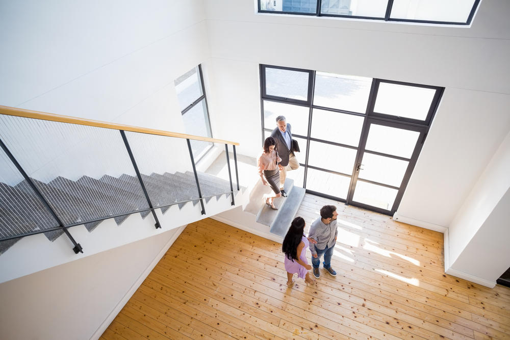 people viewing a real estate property