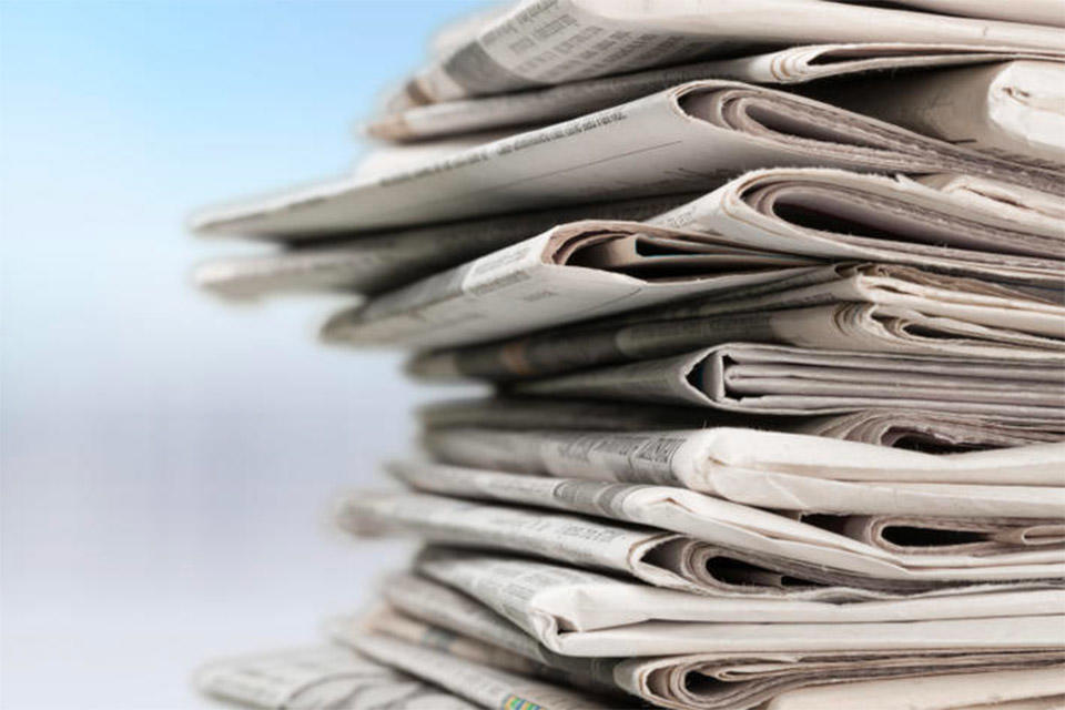 Newspaper stack 