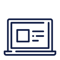 Icon of laptop computer illustration