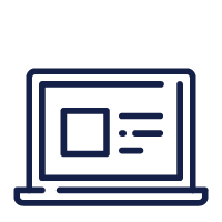 Icon of laptop computer illustration