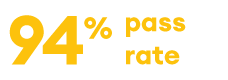 94 percent pass rate