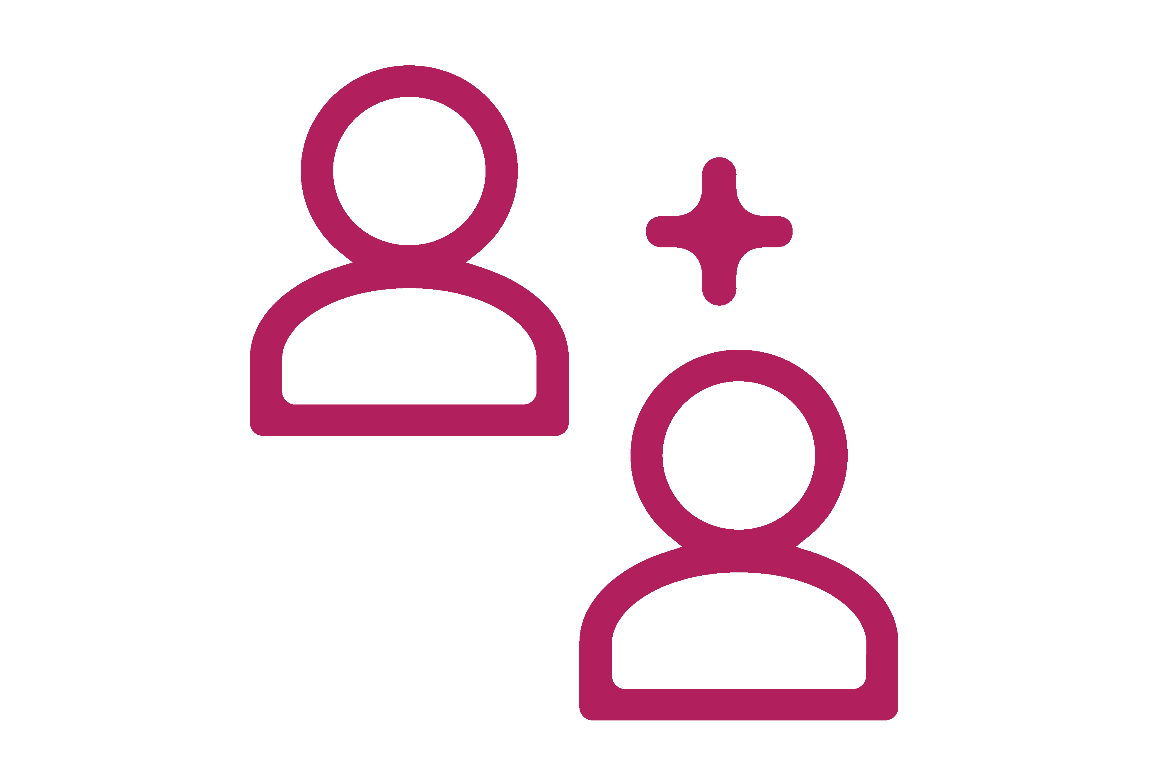 two people outlines